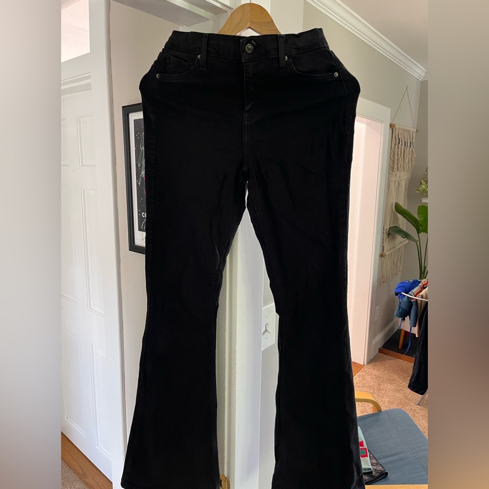 Topshop Black Flare Pants Retro Style